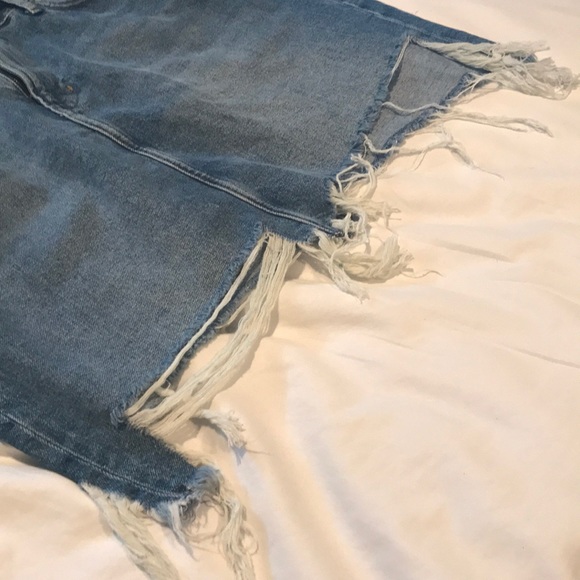 Distressed Denim Skirt - Picture 4 of 4